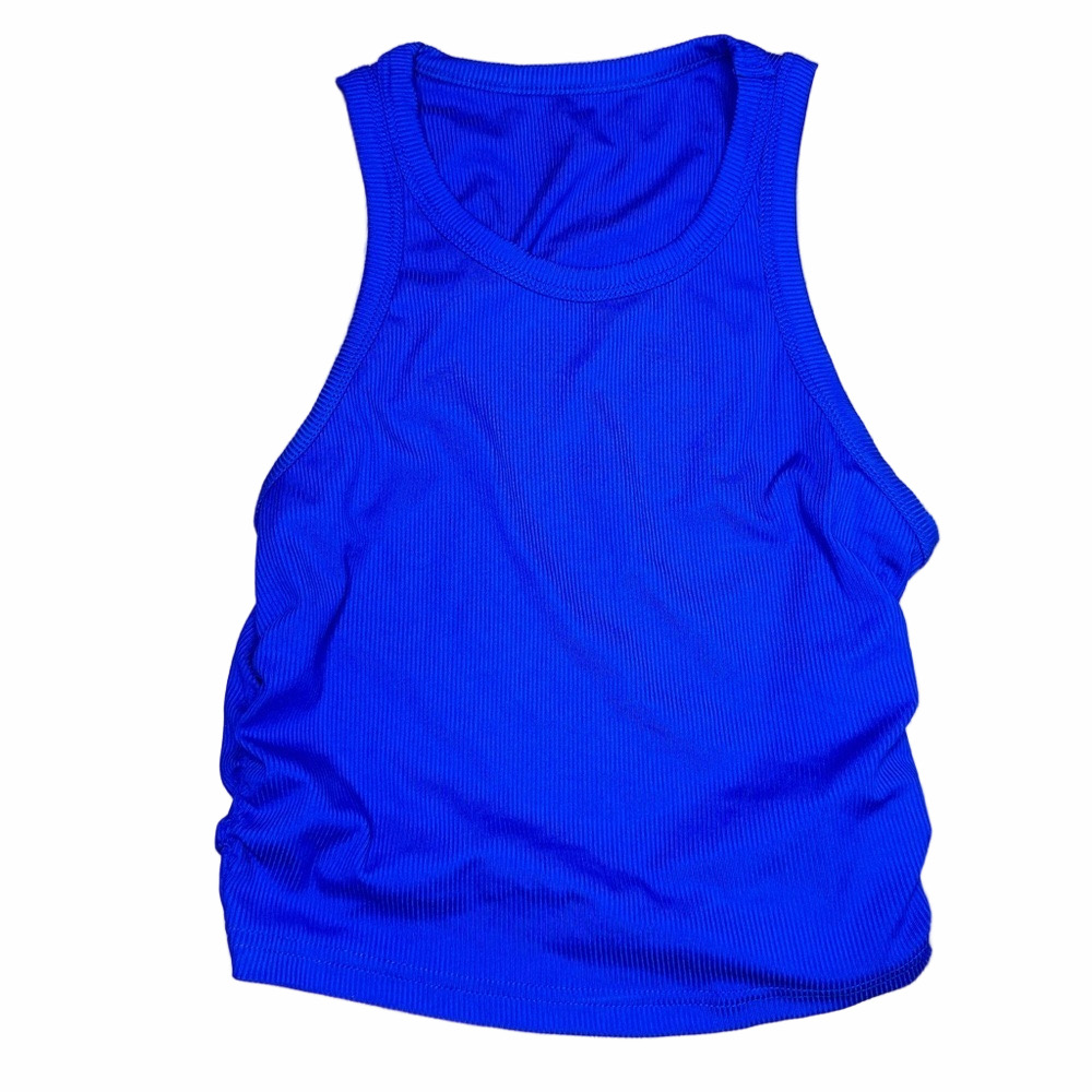 Shein Blue Ruched Tank Top Size Small